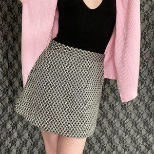 geometric wool blend striped houndstooth mini skirt forever 21 juniors large